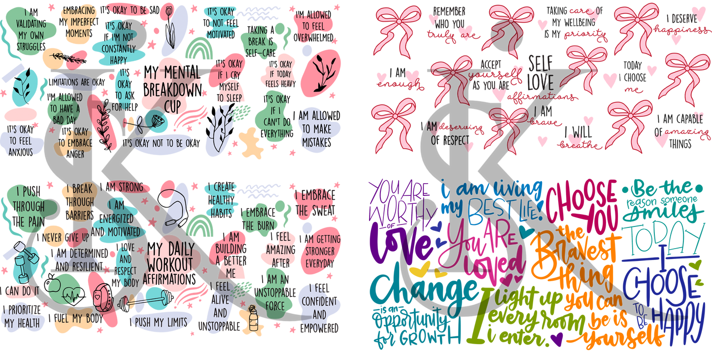 Affirmation Cup Wraps (16oz)