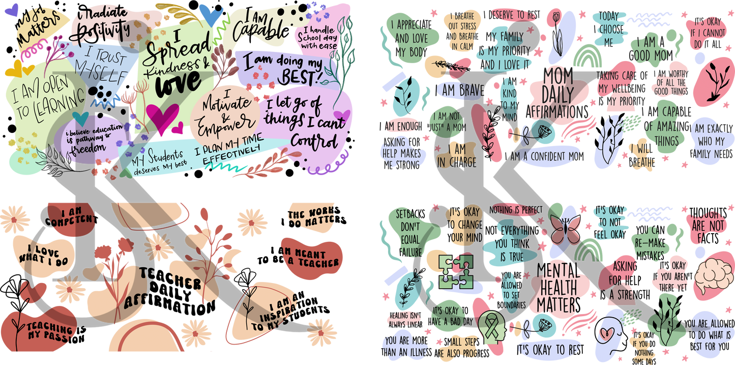 Affirmation Cup Wraps (16oz)