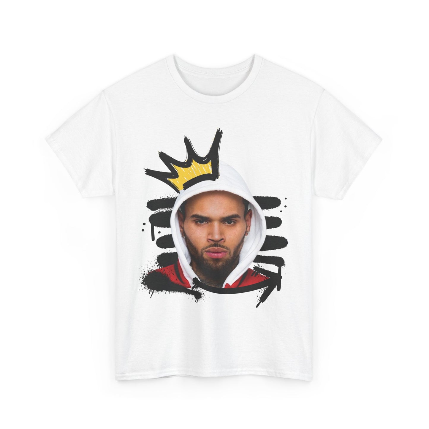 Chris Brown Street Art Vibe with Crown T-Shirt