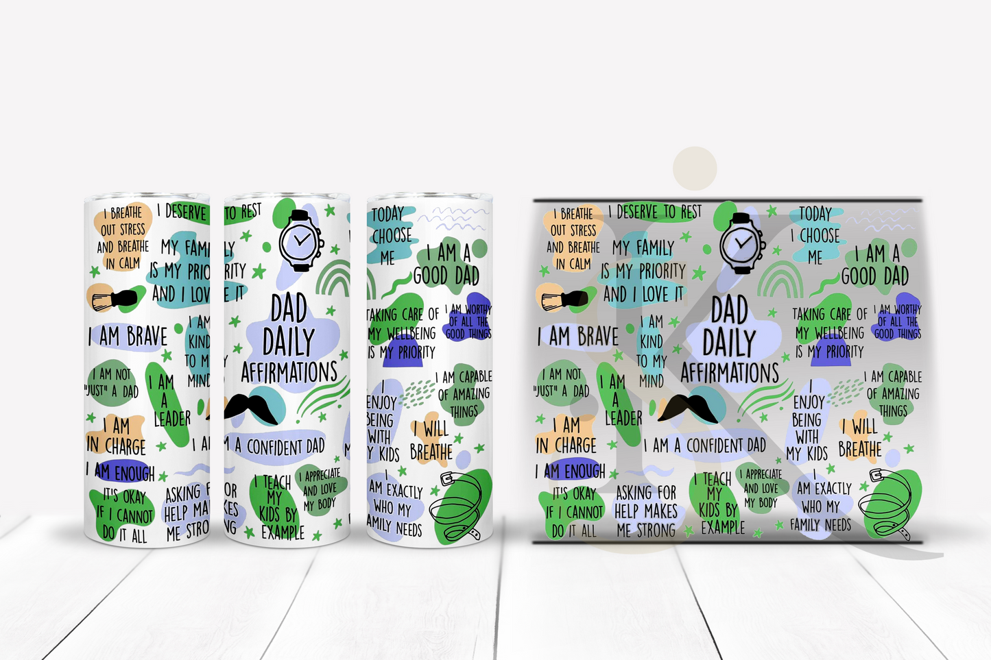 Affirmation UV DTF Tumbler Wrap