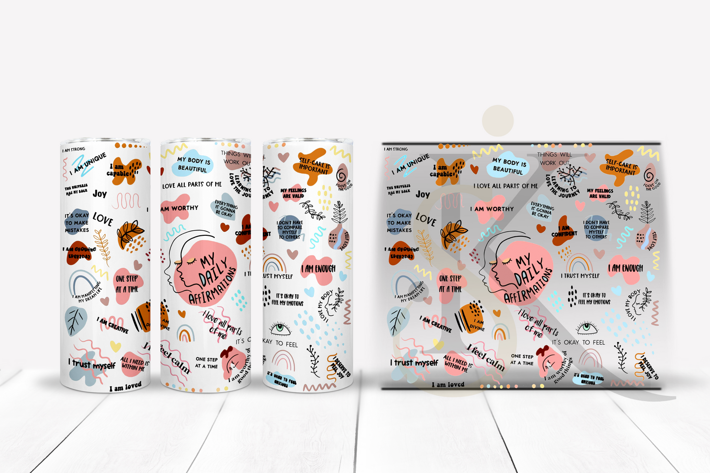 Affirmation UV DTF Tumbler Wrap