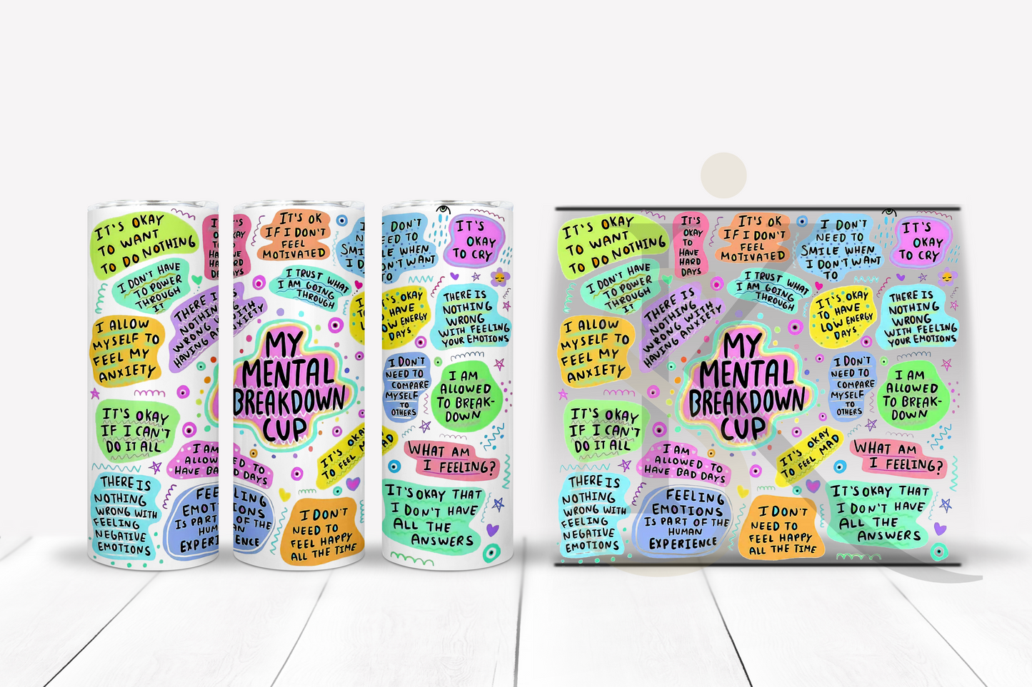 Affirmation UV DTF Tumbler Wrap