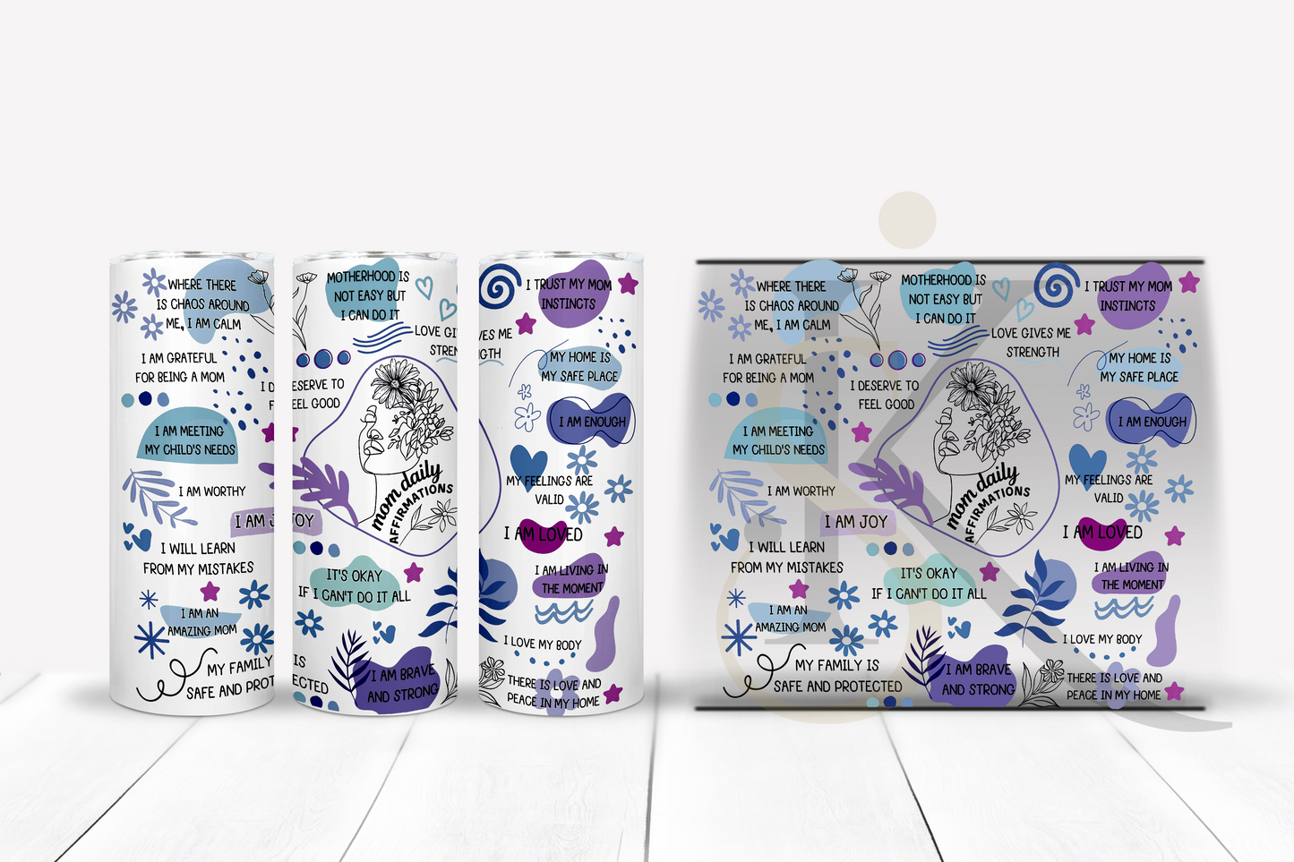 Affirmation UV DTF Tumbler Wrap
