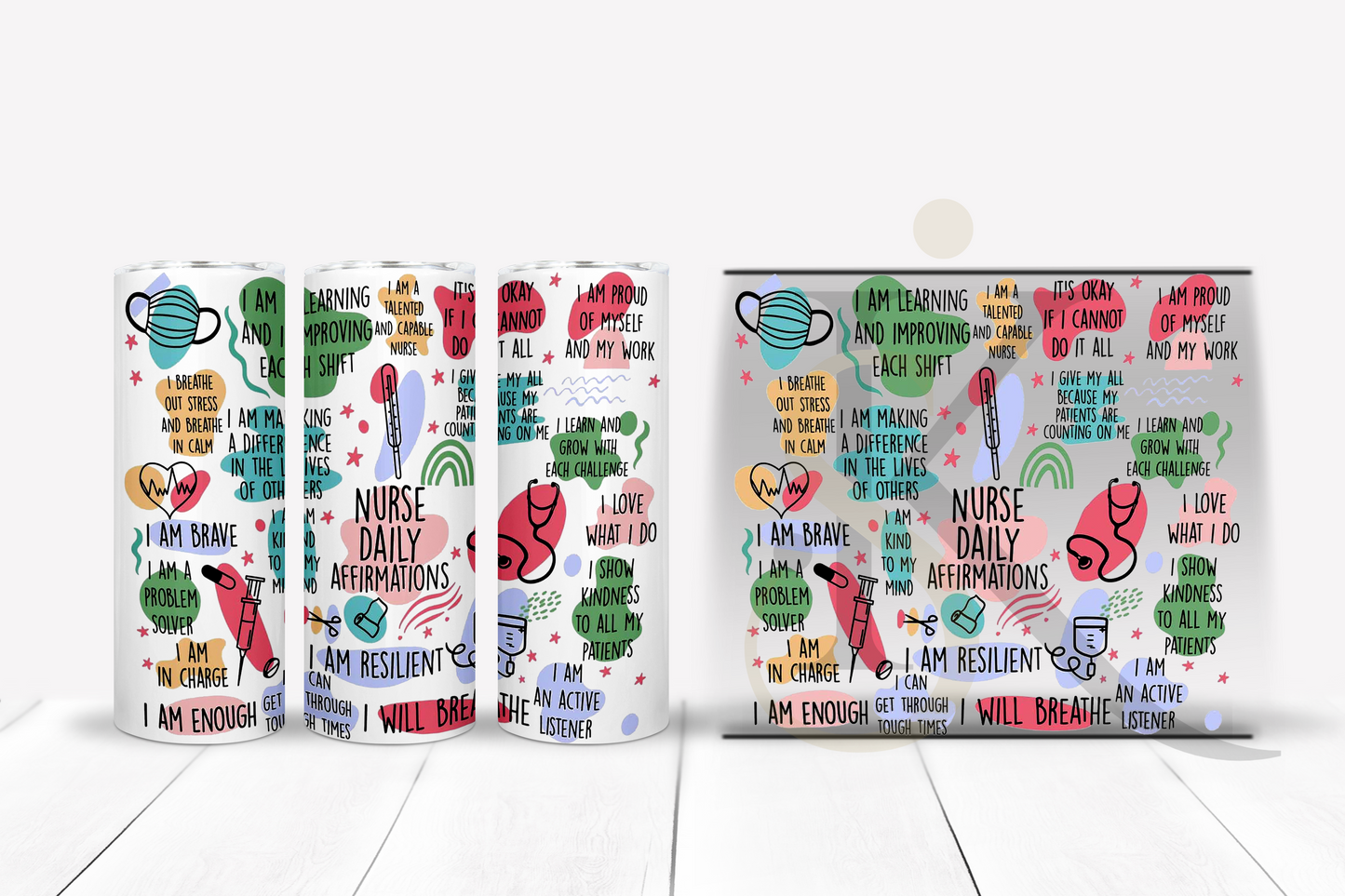 Affirmation UV DTF Tumbler Wrap