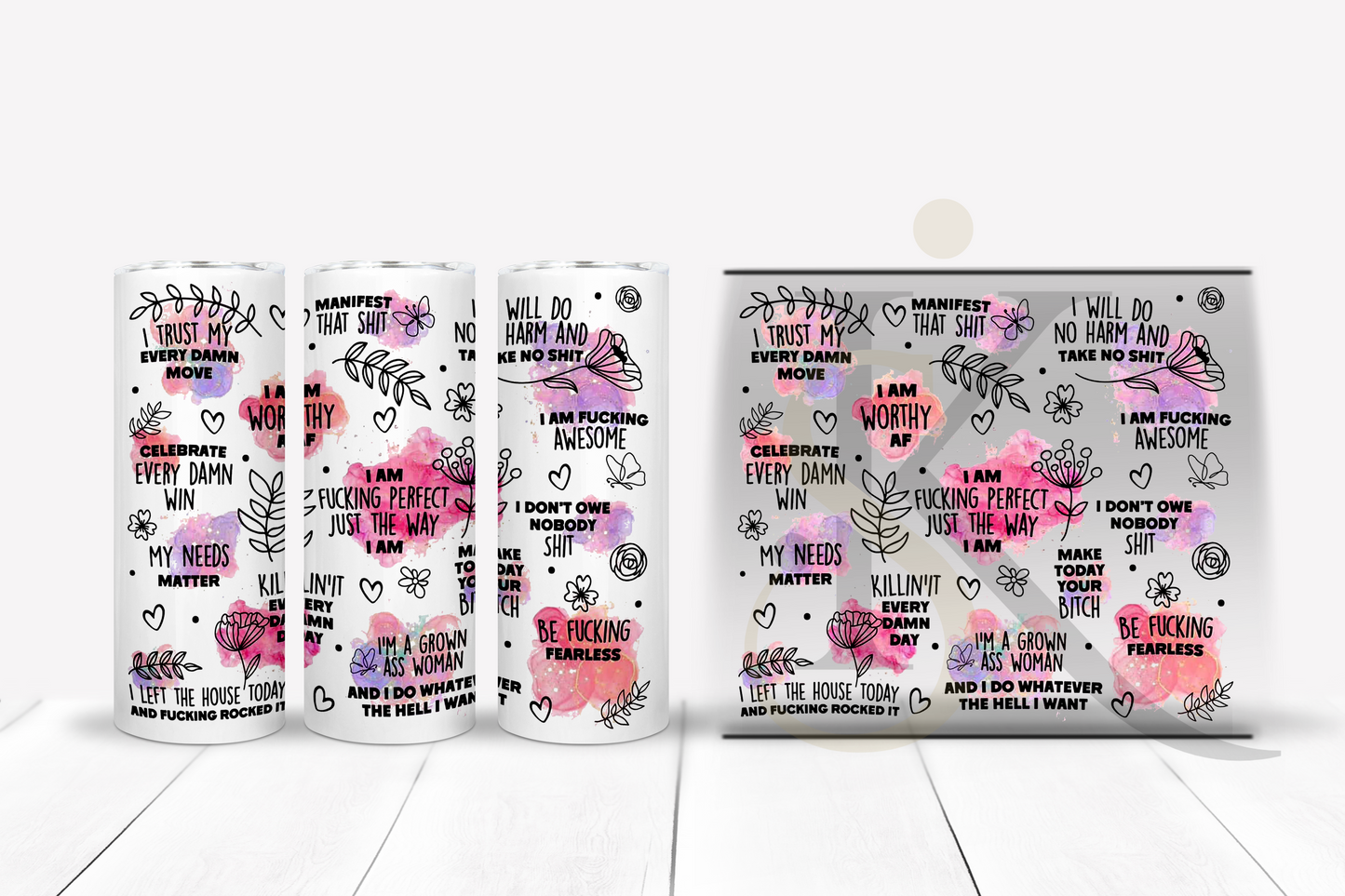Affirmation UV DTF Tumbler Wrap