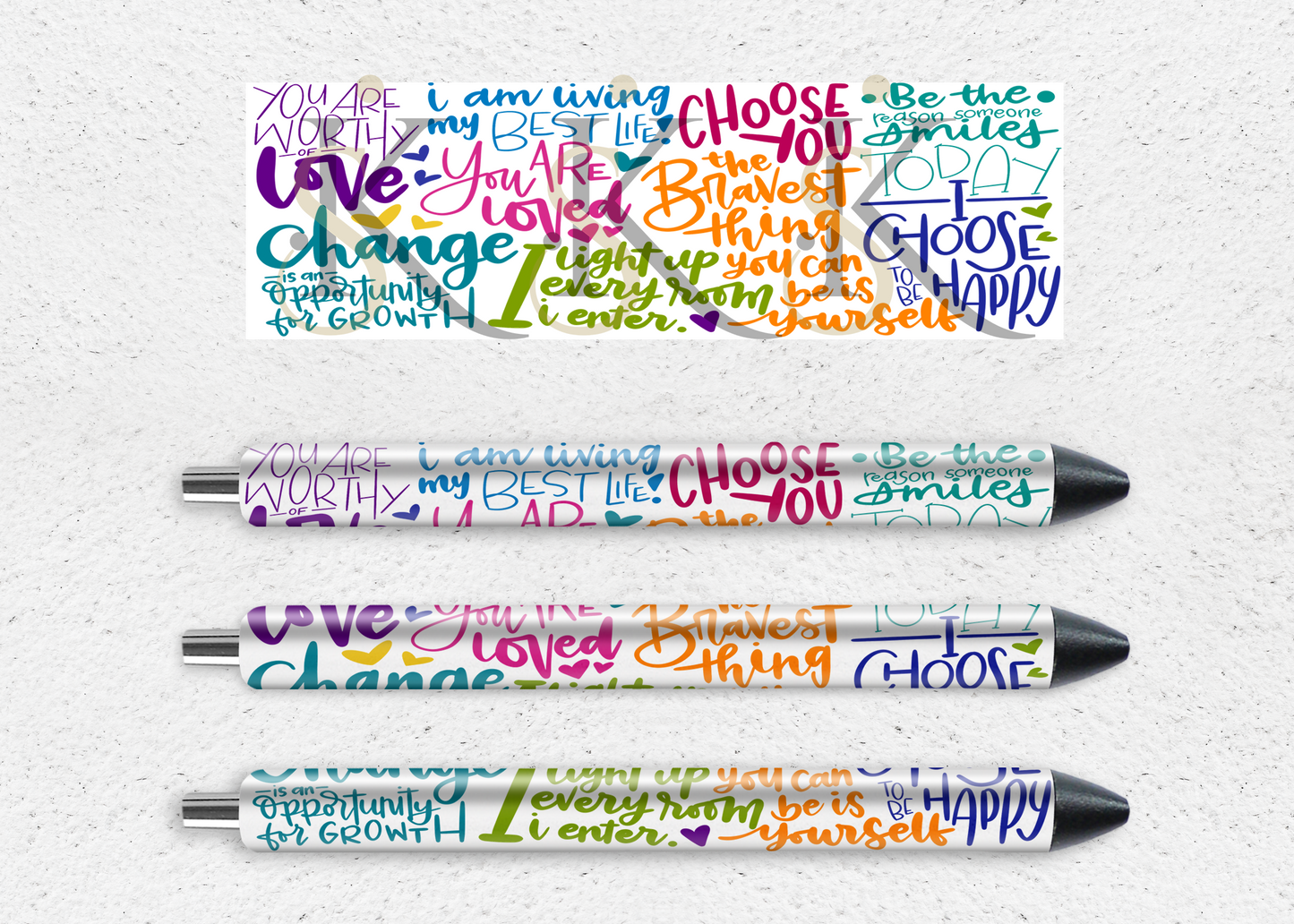 Affirmation UV DTF Pen Wrap – 1.5" x 4.75"