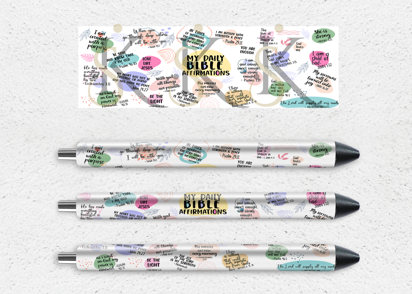 Affirmation UV DTF Pen Wrap – 1.5" x 4.75"