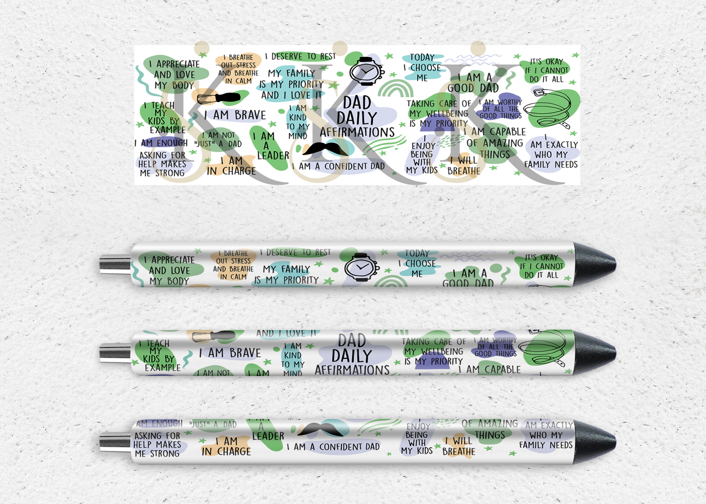 Affirmation UV DTF Pen Wrap – 1.5" x 4.75"