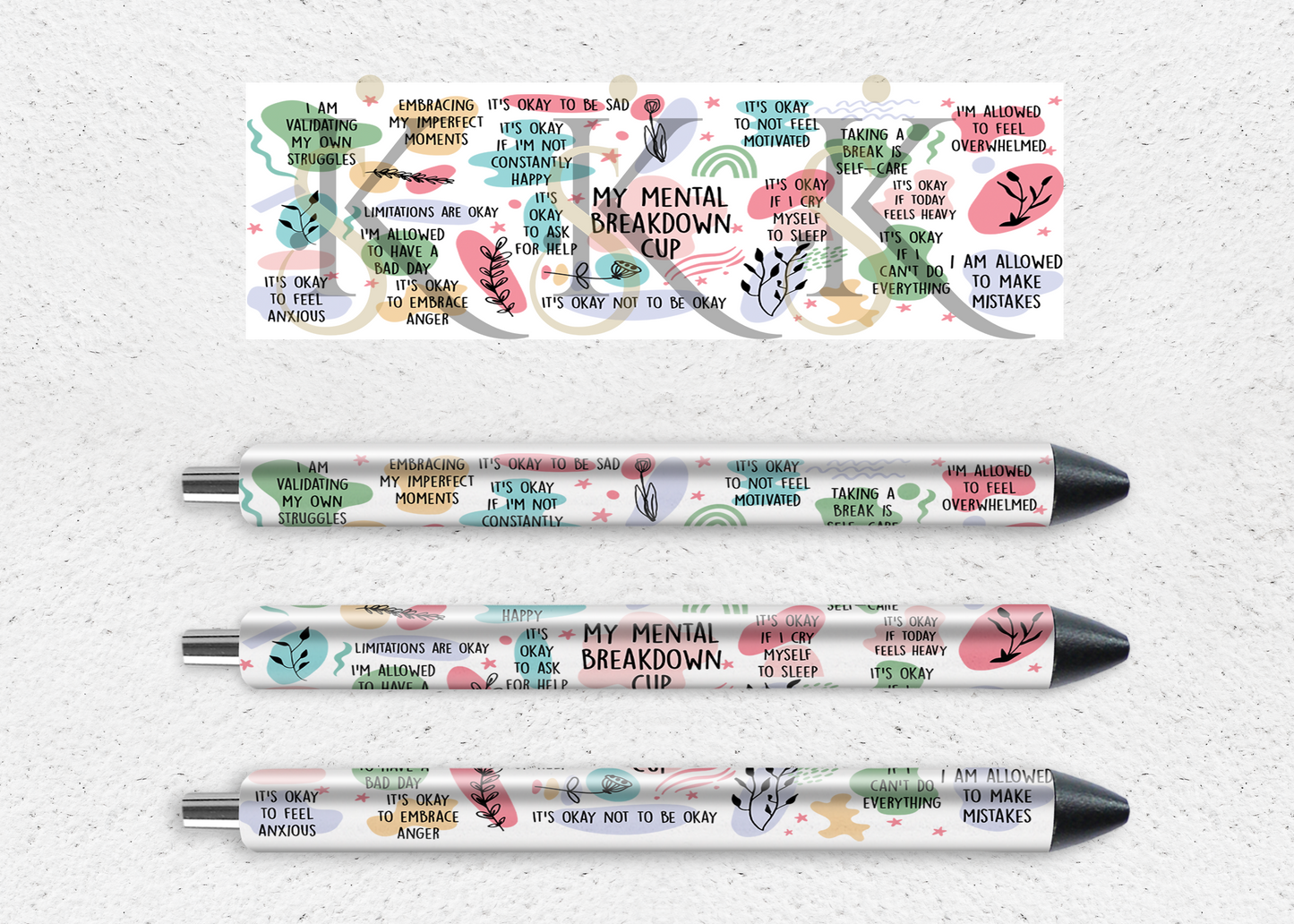 Affirmation UV DTF Pen Wrap – 1.5" x 4.75"