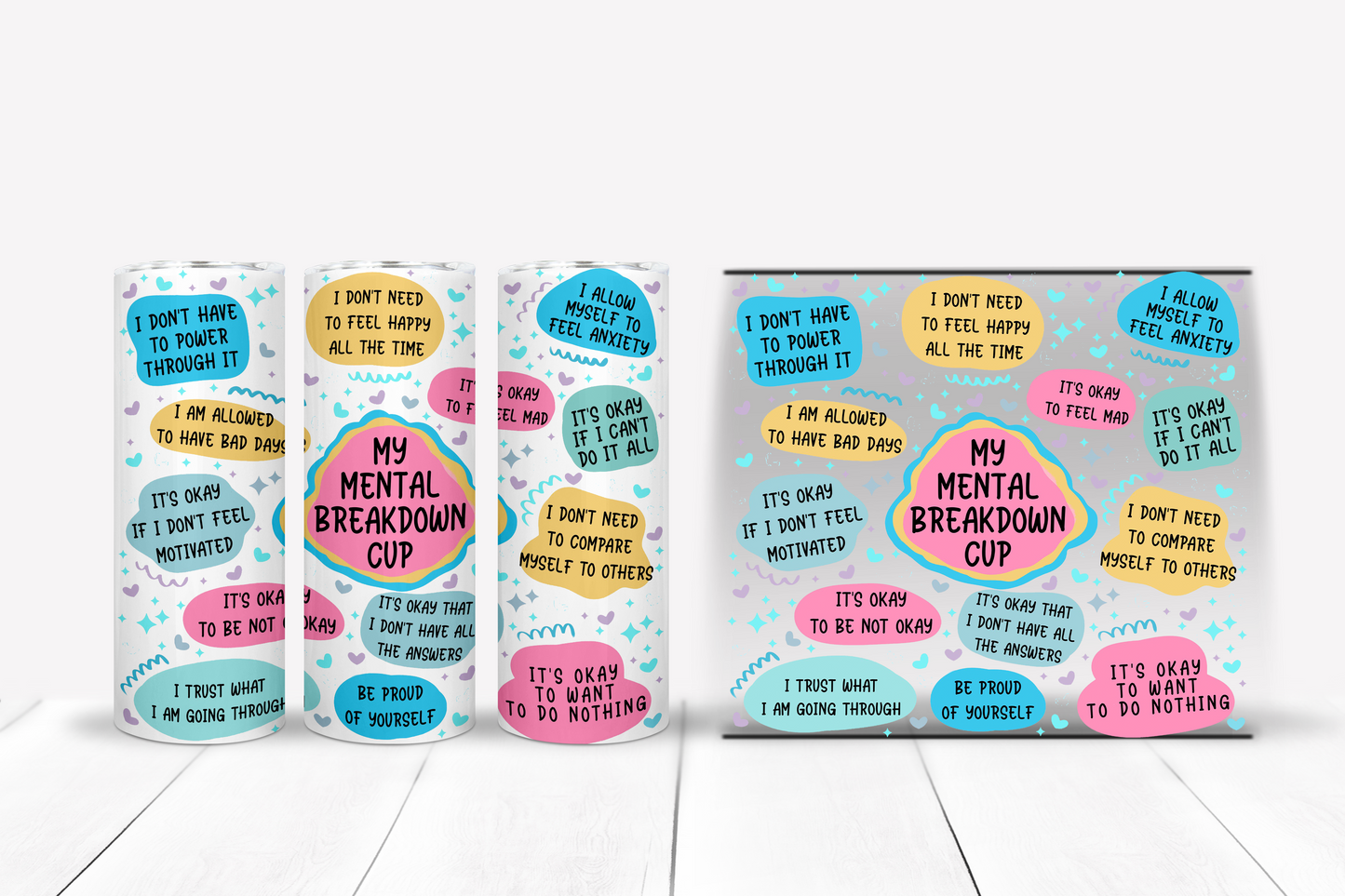Affirmation UV DTF Tumbler Wrap