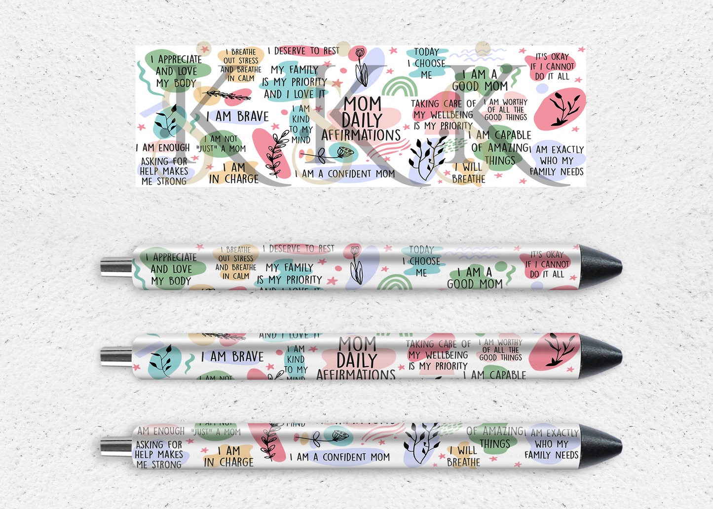 Affirmation UV DTF Pen Wrap – 1.5" x 4.75"