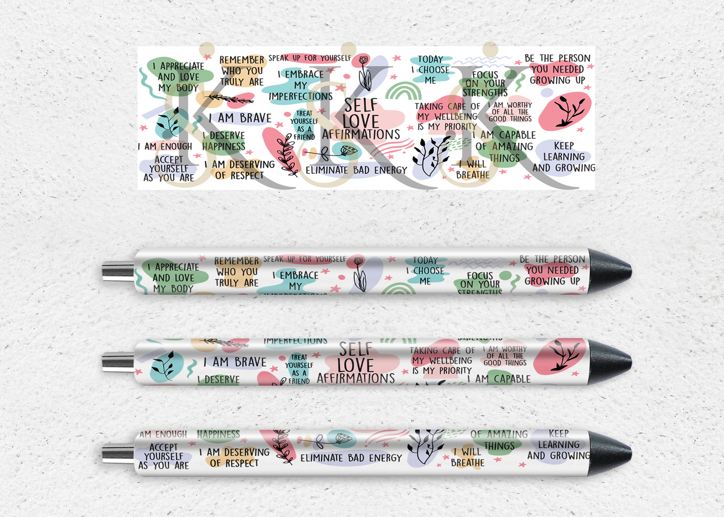 Affirmation UV DTF Pen Wrap – 1.5" x 4.75"