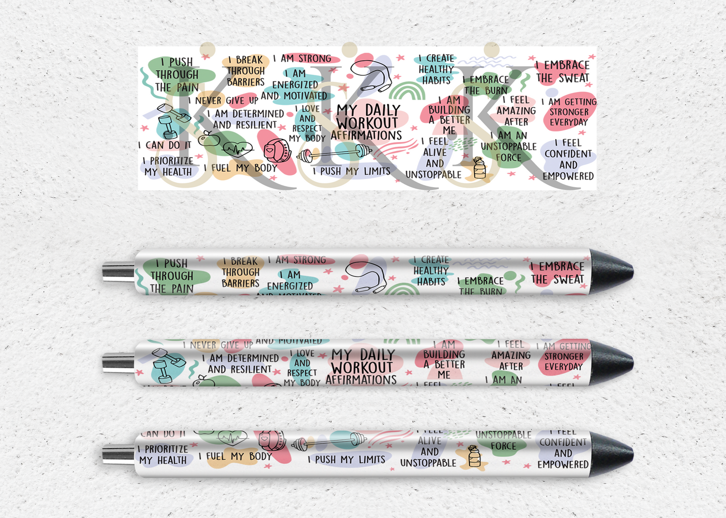 Affirmation UV DTF Pen Wrap – 1.5" x 4.75"