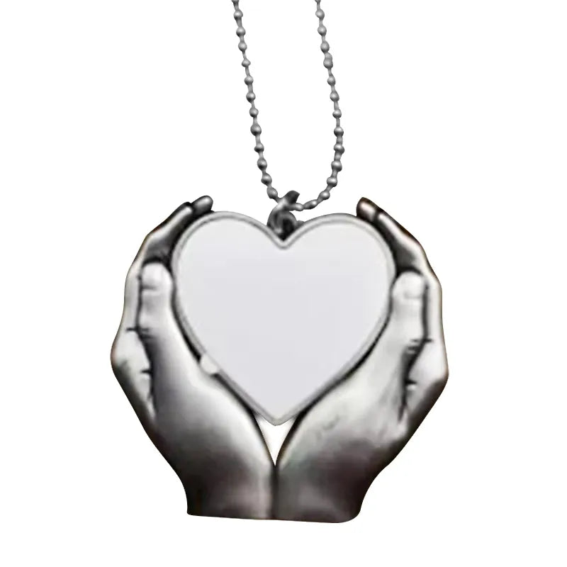 Metal Hand Grip heart shape sublimation blanks jewelry Pendants – S.H.I.N.E  Kreations LLC