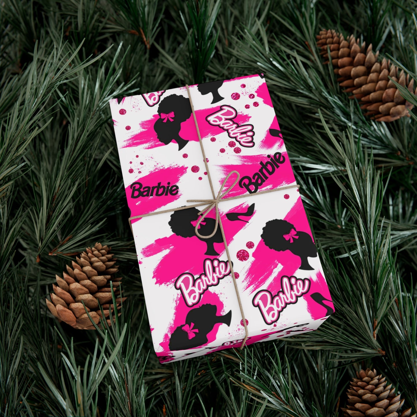 Black Barb Gift Wrap Papers