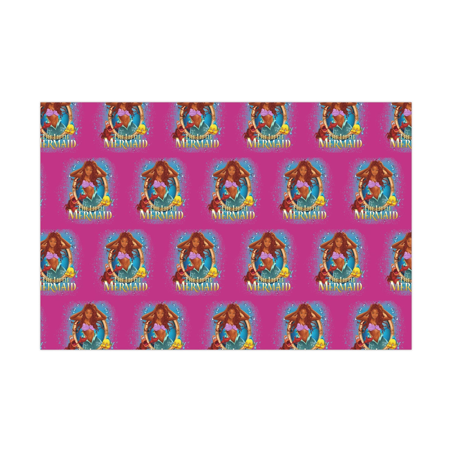 The Little Mermaid Pink Gift Wrap Papers