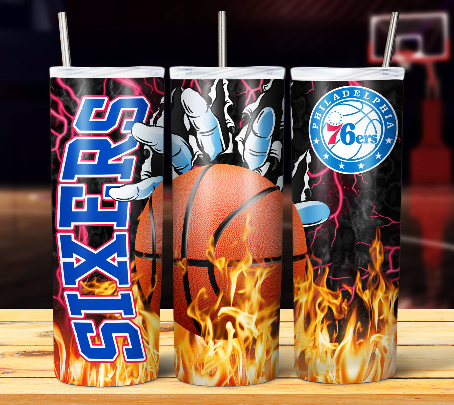 NBA Fire Hands Tumbler Wrap Bundle