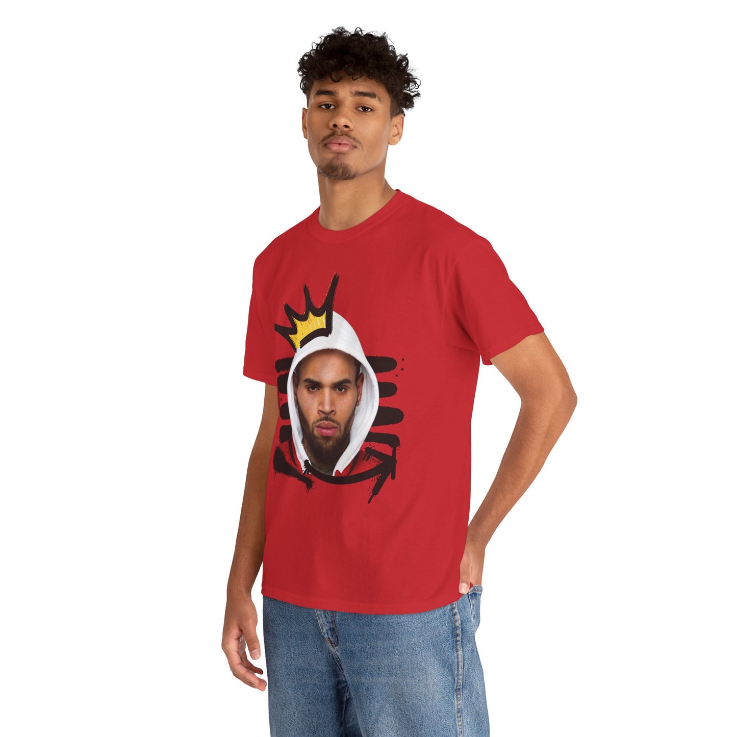 Chris Brown Street Art Vibe with Crown T-Shirt