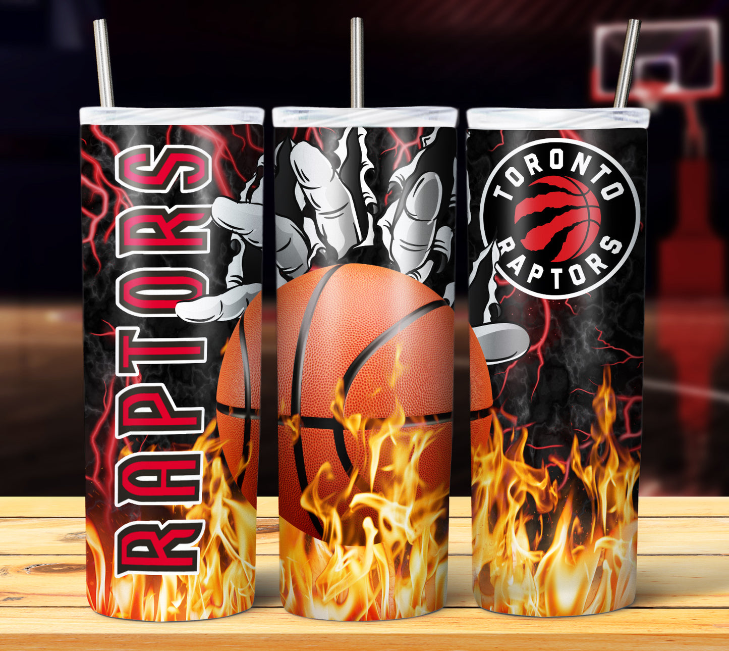 NBA Fire Hands Tumbler Wrap Bundle