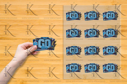 Neon “Go Team” NFL UV DTF Sticker – 4” Wide | All 32 Teams Available
