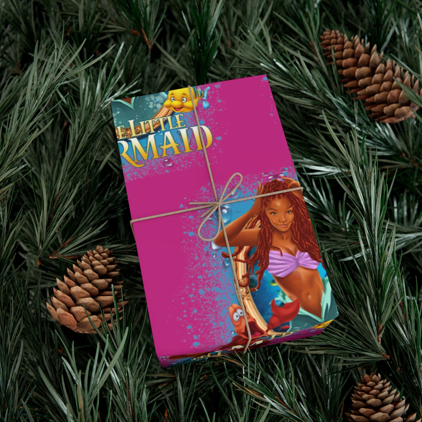 The Little Mermaid Pink Gift Wrap Papers