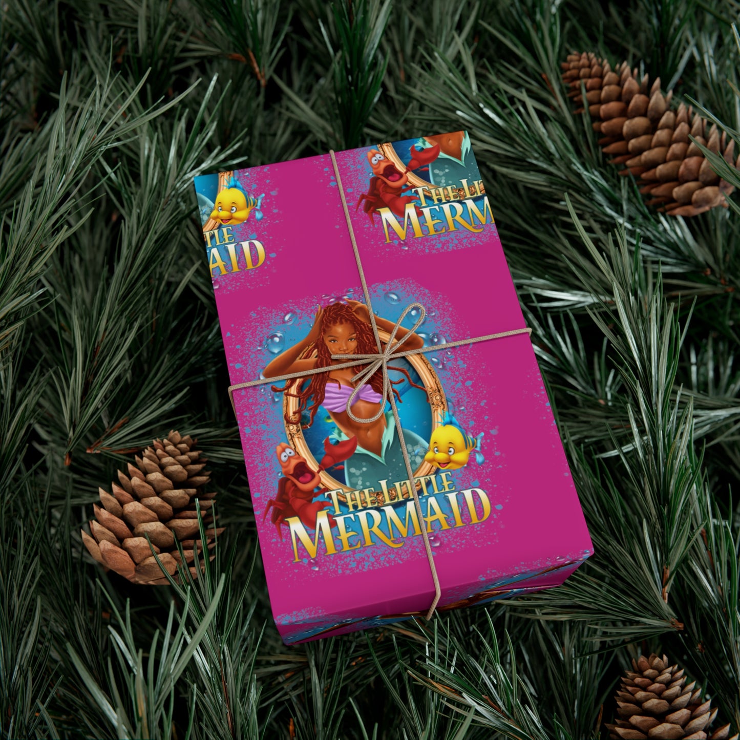 The Little Mermaid Pink Gift Wrap Papers