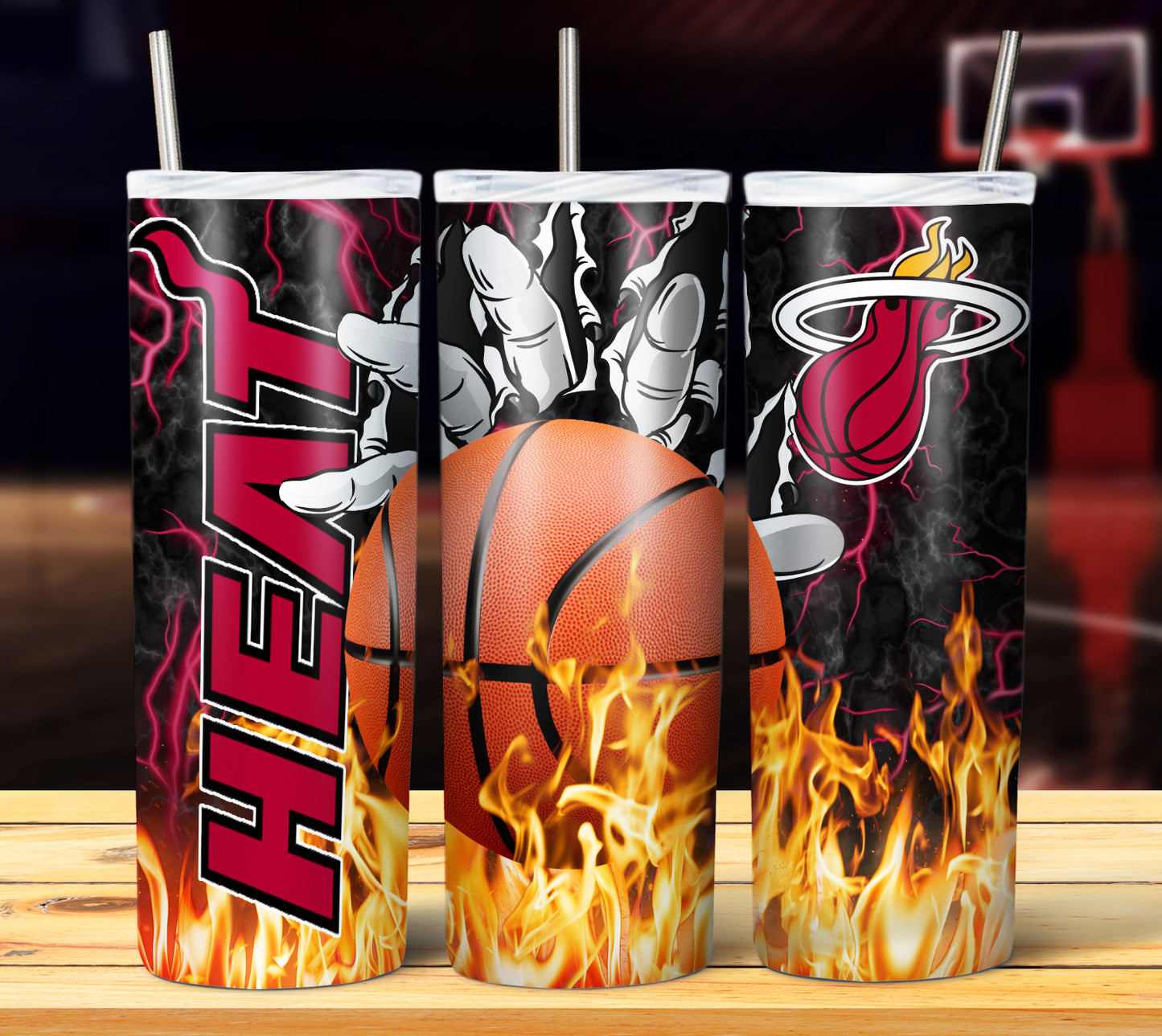 NBA Fire Hands Tumbler Wrap Bundle