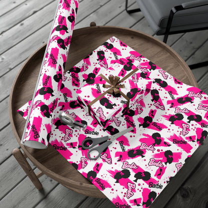 Black Barb Gift Wrap Papers