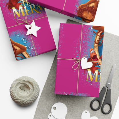 The Little Mermaid Pink Gift Wrap Papers