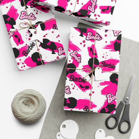 Black Barb Gift Wrap Papers