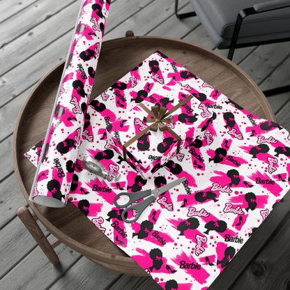 Black Barb Gift Wrap Papers