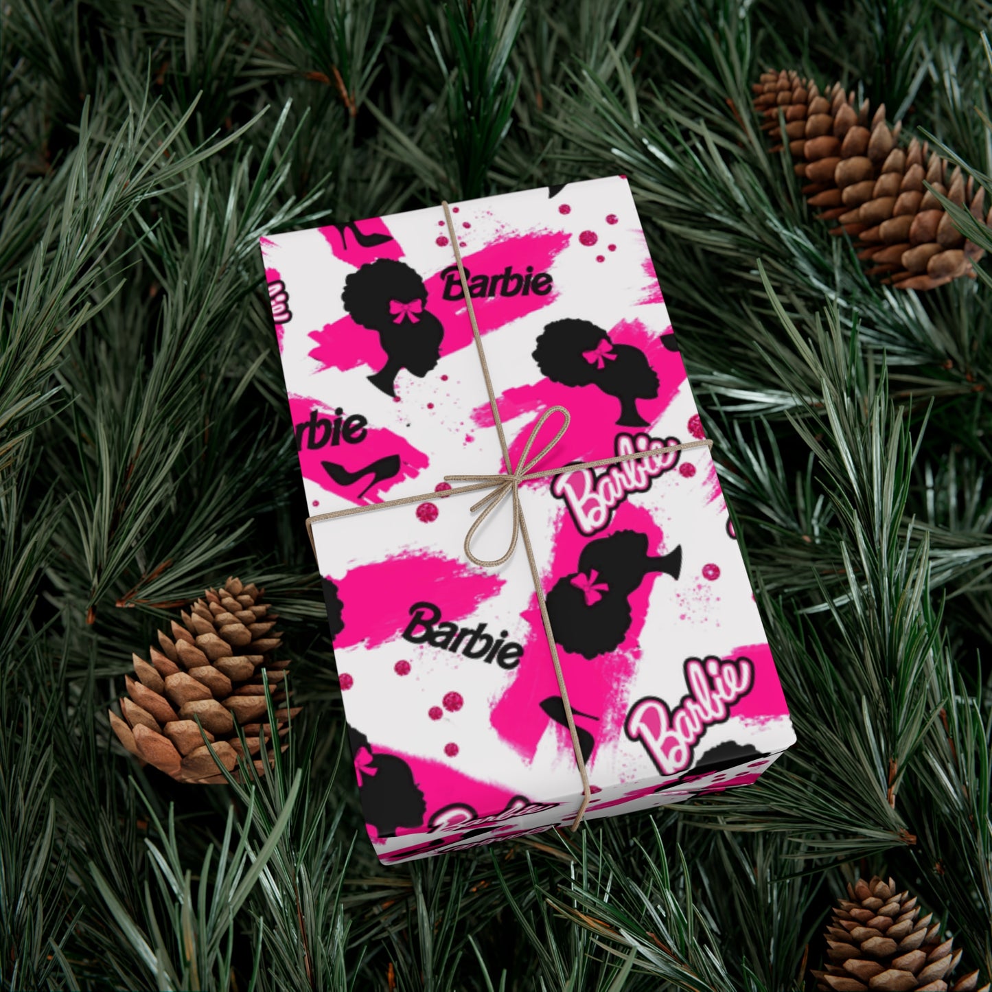 Black Barb Gift Wrap Papers