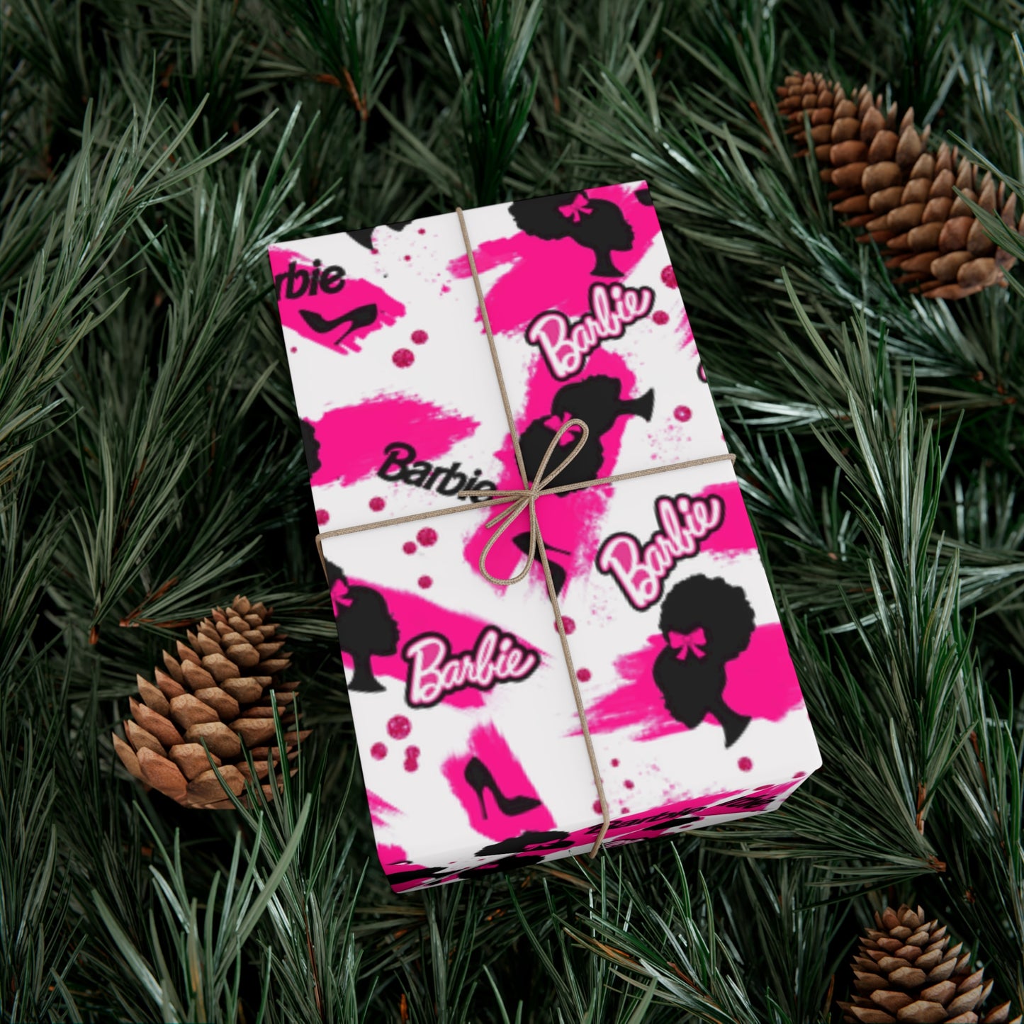 Black Barb Gift Wrap Papers