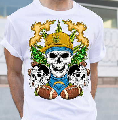 Football Cannabis Skull PNG