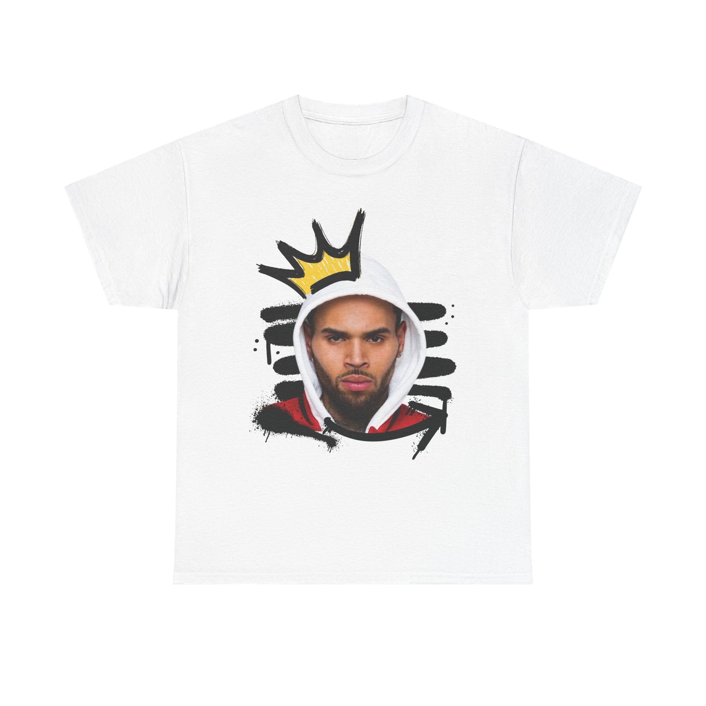 Chris Brown Street Art Vibe with Crown T-Shirt