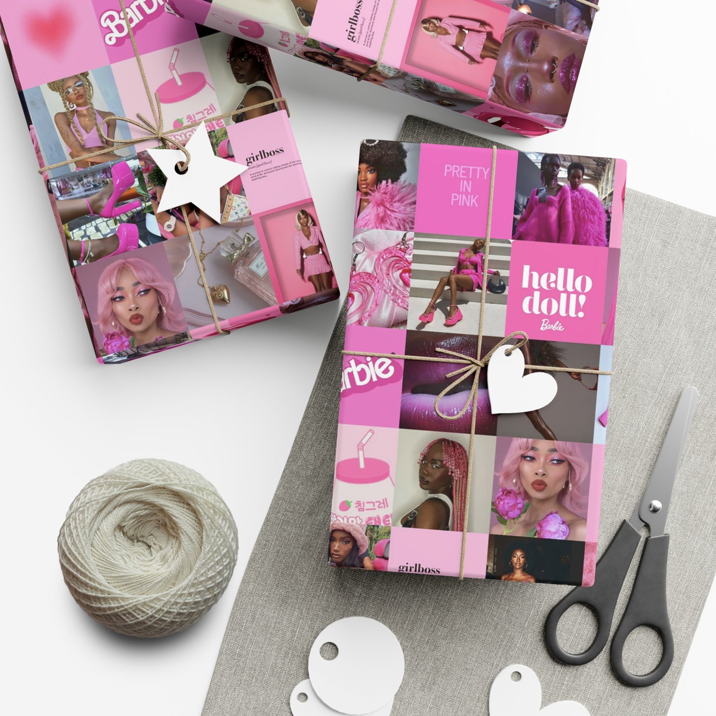 African American Barbie Gift Wrap Papers