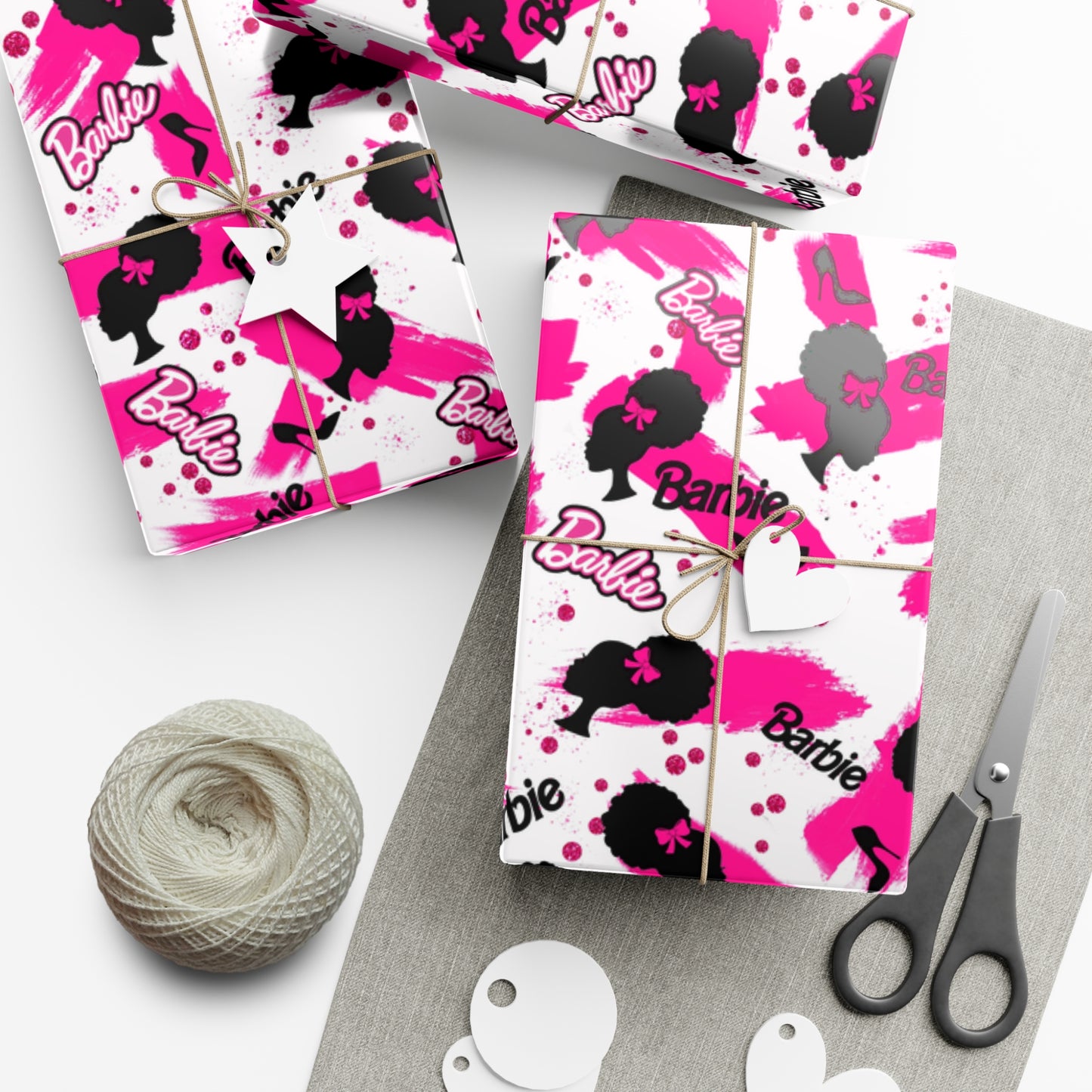Black Barb Gift Wrap Papers