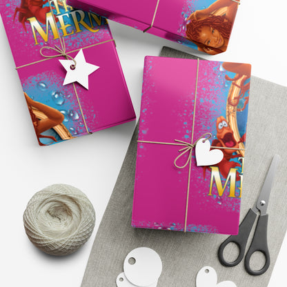 The Little Mermaid Pink Gift Wrap Papers