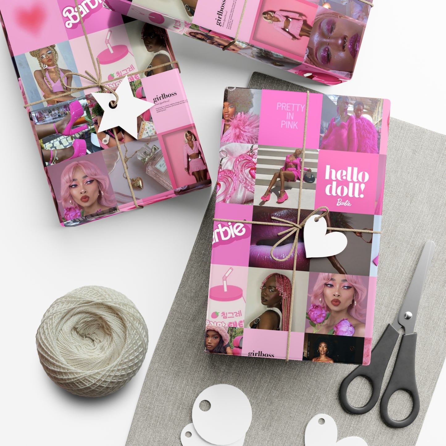 African American Barbie Gift Wrap Papers