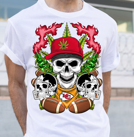 Football Cannabis Skull PNG