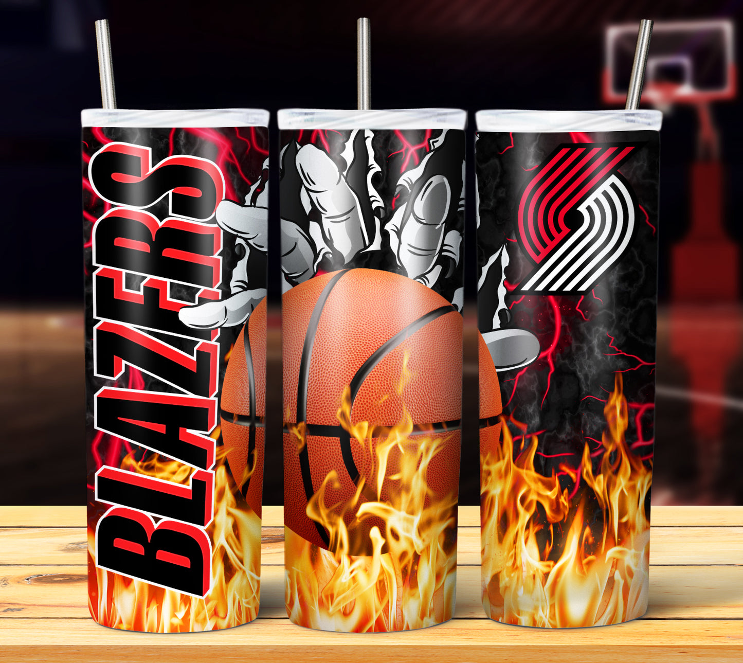 NBA Fire Hands Tumbler Wrap Bundle