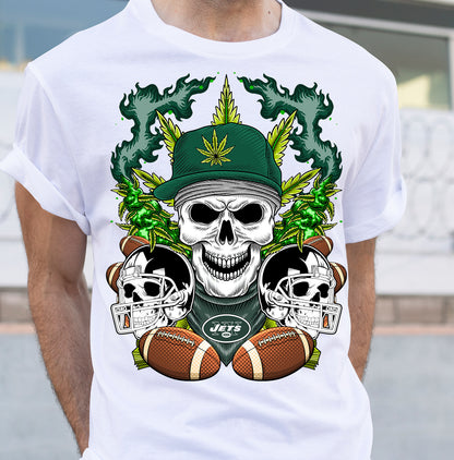 Football Cannabis Skull PNG