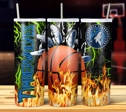 NBA Fire Hands Tumbler Wrap Bundle