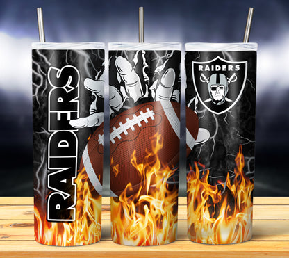 Football Fire Hand Tumbler Wrap
