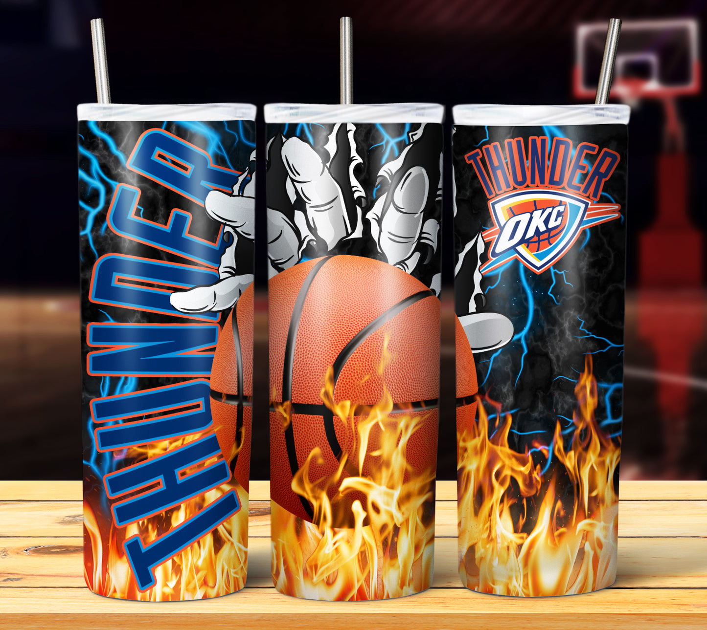 NBA Fire Hands Tumbler Wrap Bundle