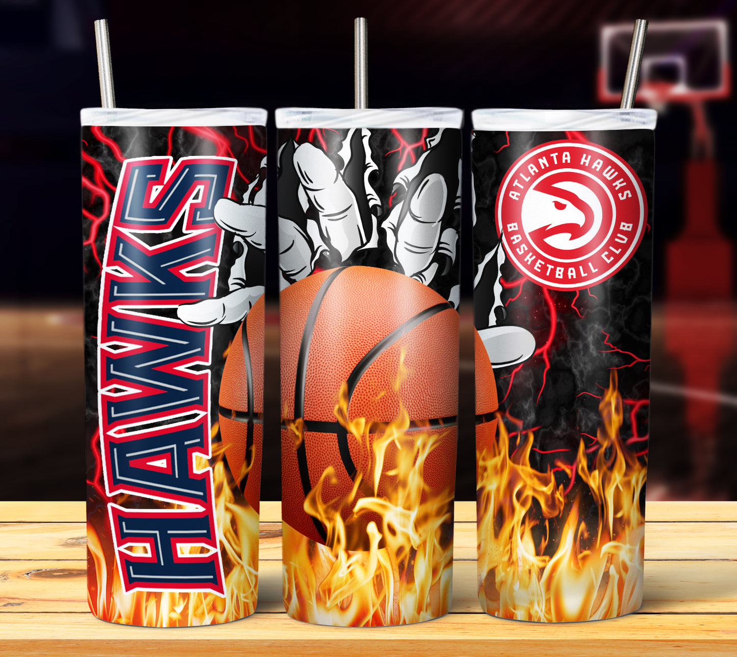 NBA Fire Hands Tumbler Wrap Bundle