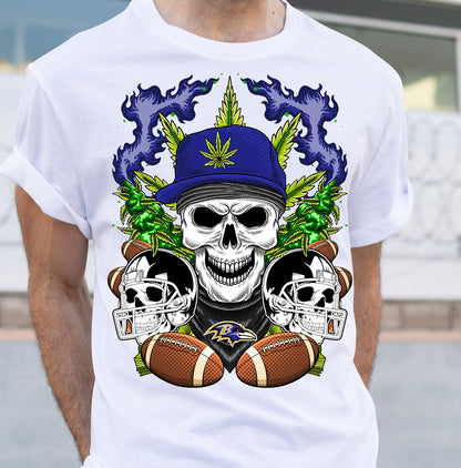 Football Cannabis Skull PNG