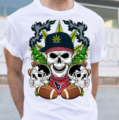 Football Cannabis Skull PNG