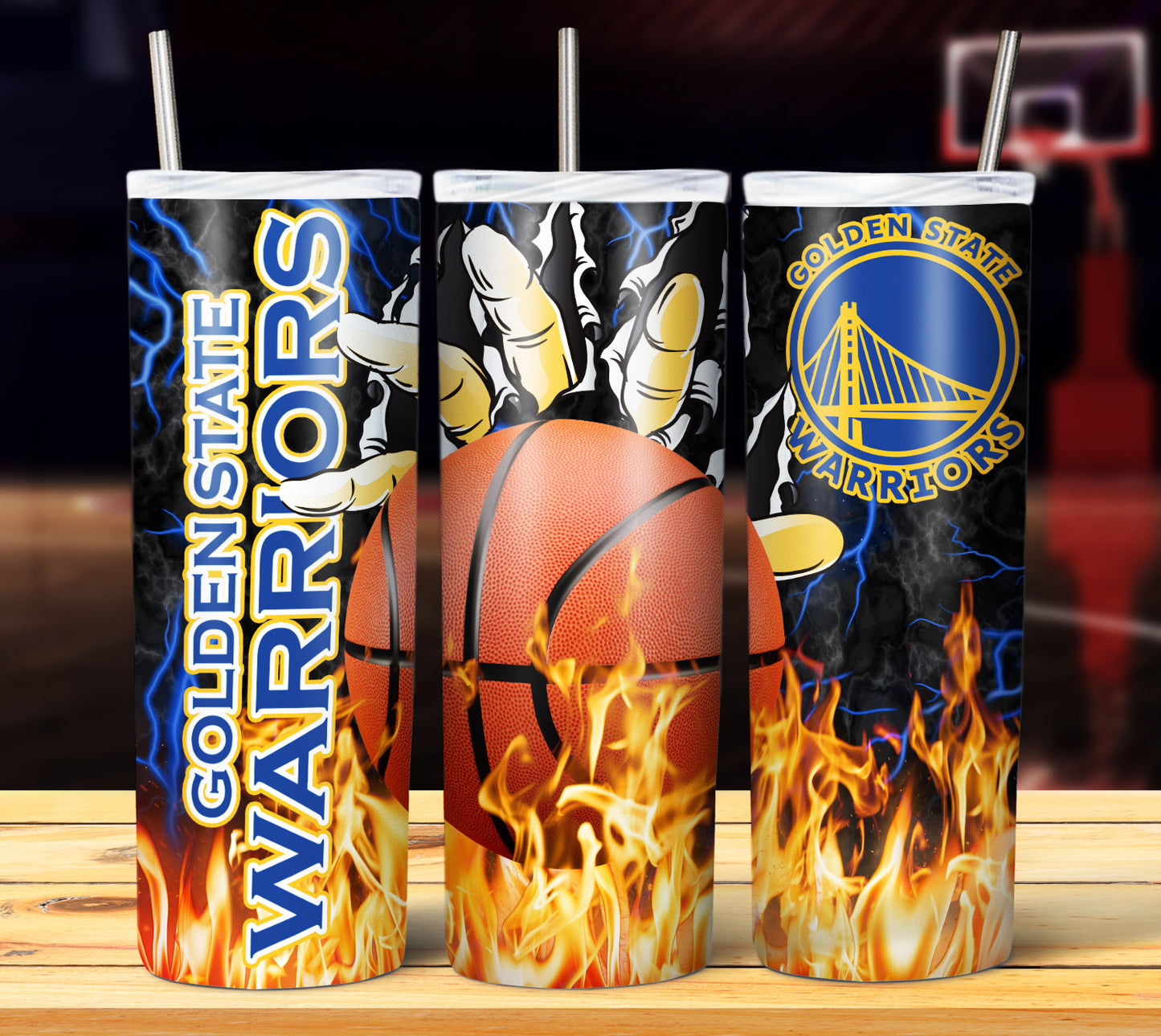 NBA Fire Hands Tumbler Wrap Bundle