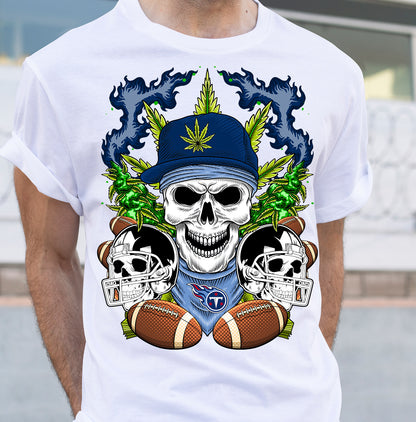Football Cannabis Skull PNG